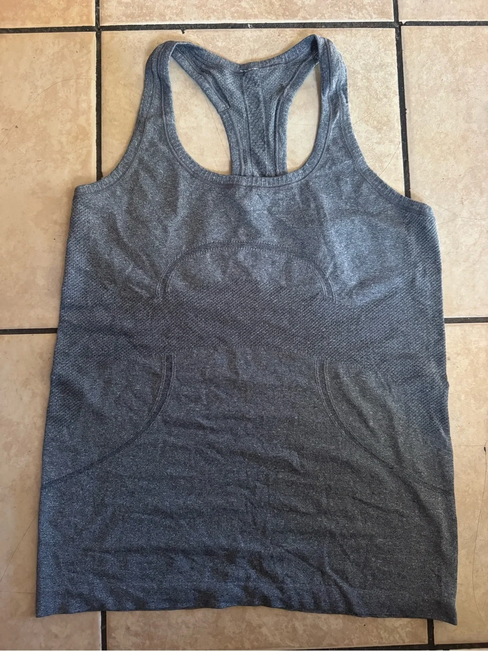 lululemon athletica Heather Charcoal Racerback Tank